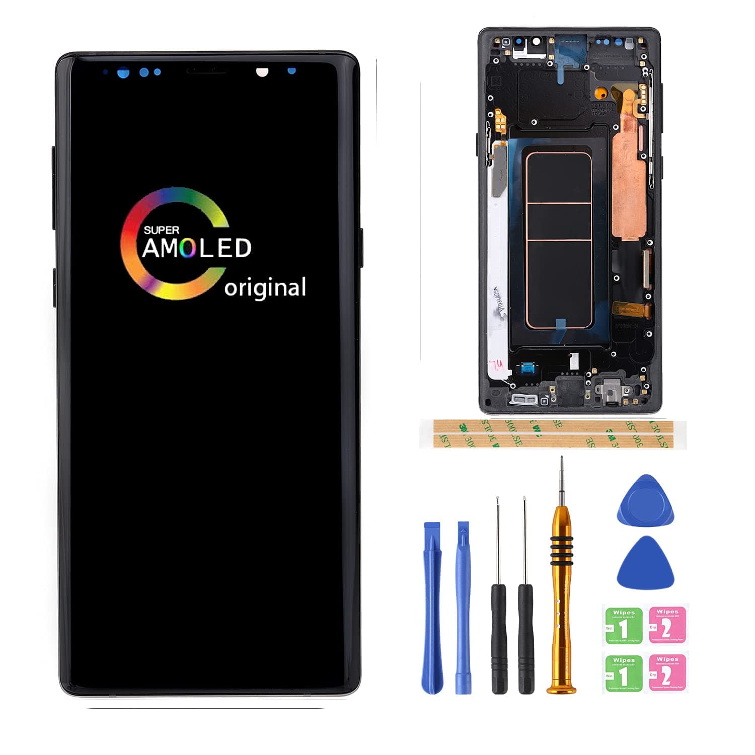Amoled LCD Digitizer Screen Touch Assembly Replacement LCD Display for Samsung Galaxy note9 n960 n960U n960W -n960F -n960/DS -n960F/DS （Black） (Black)