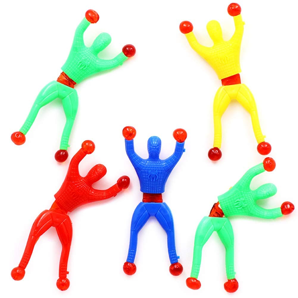 30 Pcs Colorful Sticky Wall Climbers, Stretchy Sticky Toy Sticky Mountain Climber Figures Wall Climber Men for Kids Children Party Favors