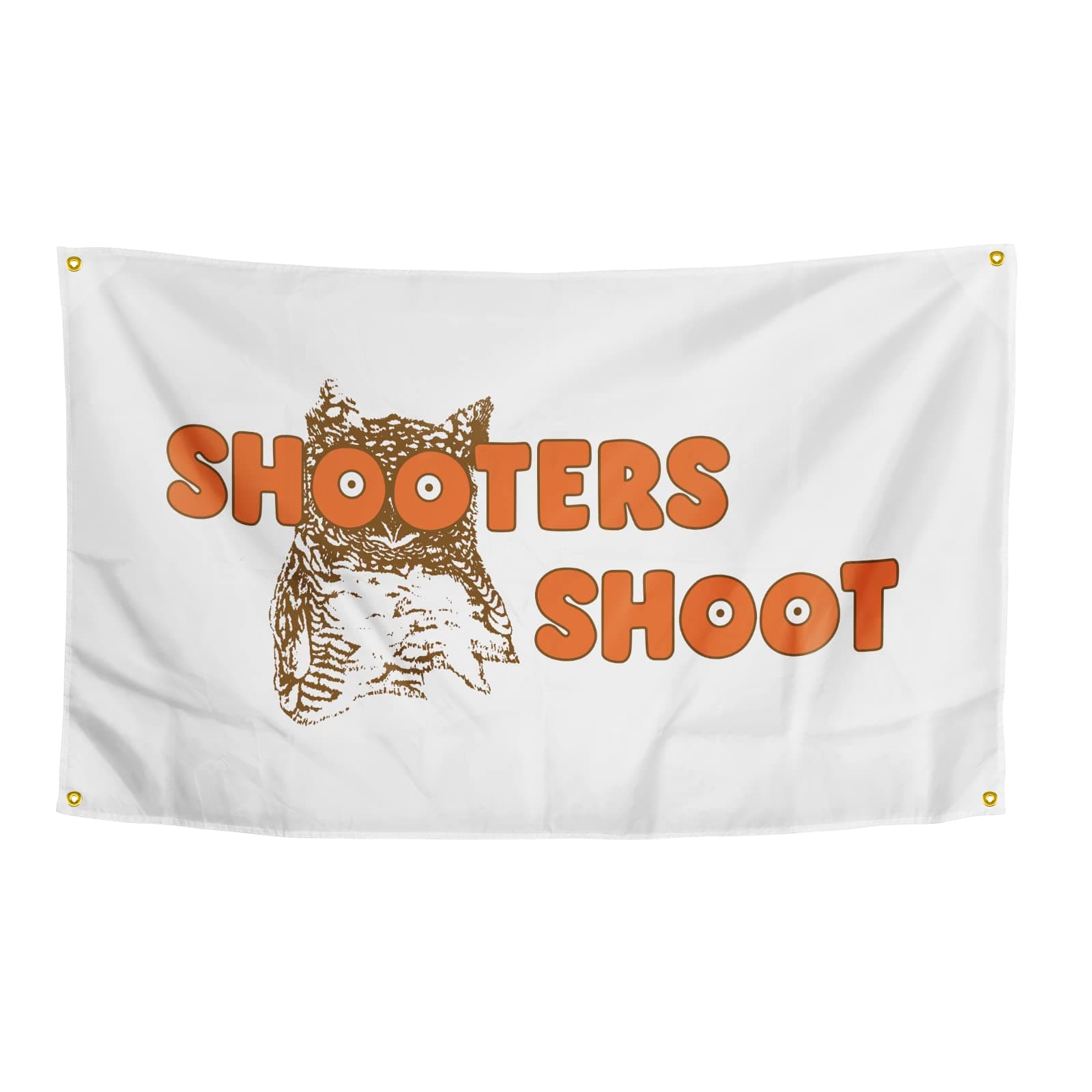 Shooters Shoot Flag College Flags 3×5 Feet Funny Poster Banner Wall Outdoor Hanging Flag with 4 Brass Grommets for College Dorm Room Decor