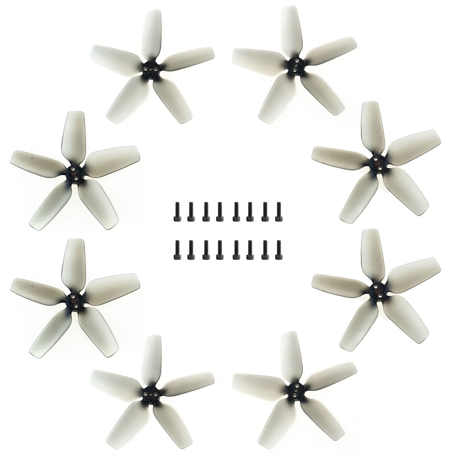 DJI Avata Drone Propellers Replacement for DJI Avata Drone Accessories w/Screws (Smoke Gray, 8 Pcs - 4 CW + 4 CCW)