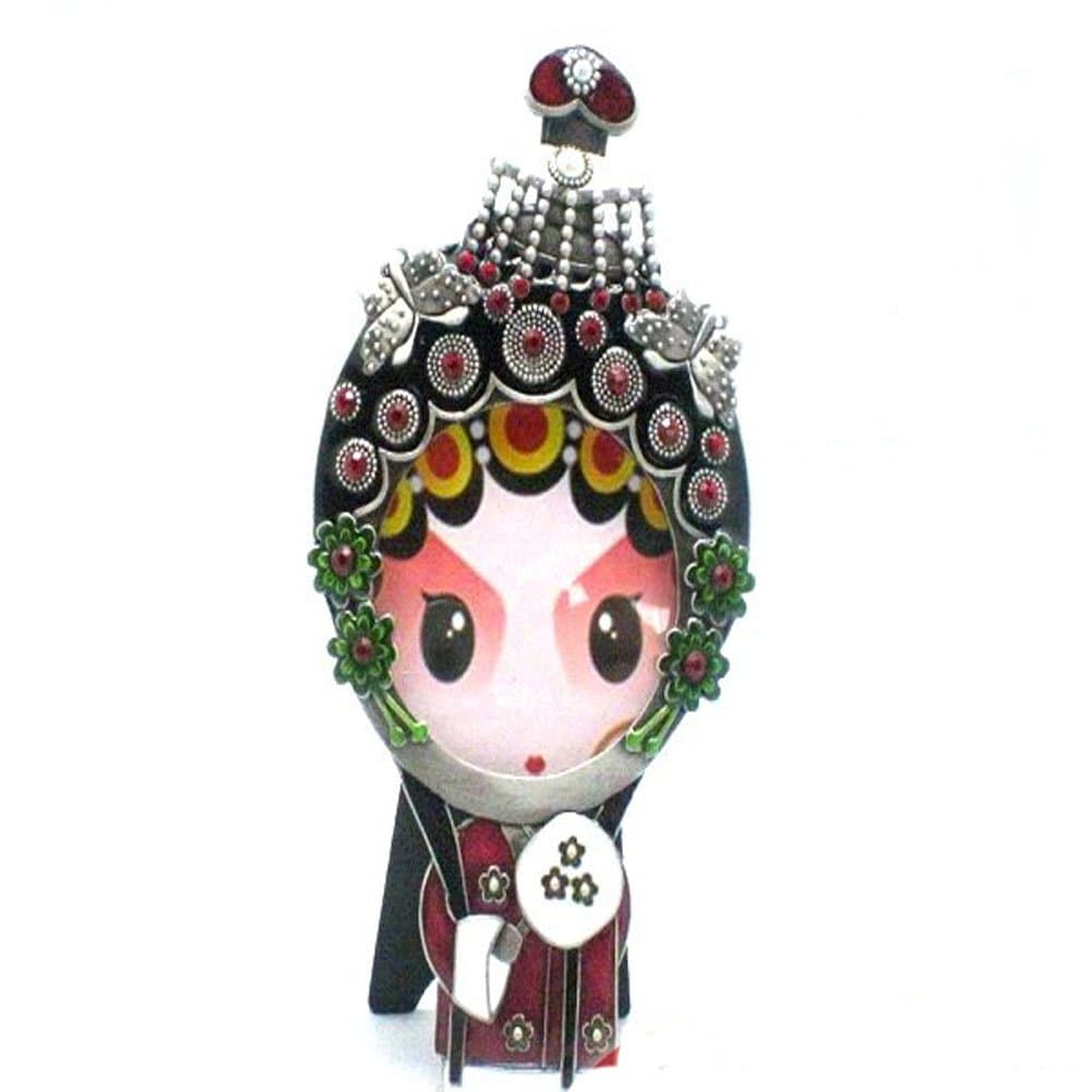 Lianzhi Chinese 0pera Characters Metal Frame - Red