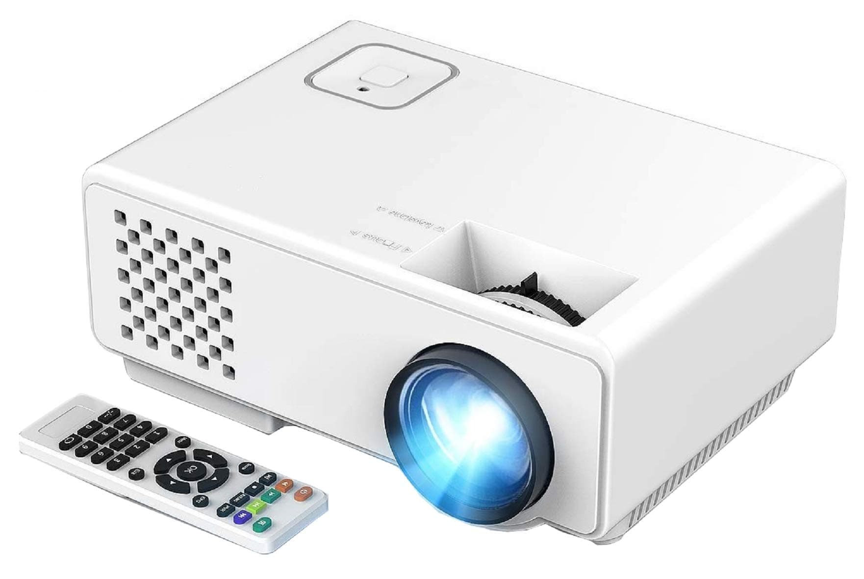 Dinshi Infinix+ Upgraded with Mirracast (WiFi) Full HD Projector 1000 Lumen LED Projector with HDMI/VGA/USB Ports