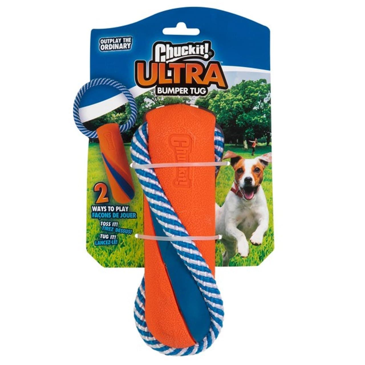 Ultra Bumper Tug Dog Toy,Orange,Medium