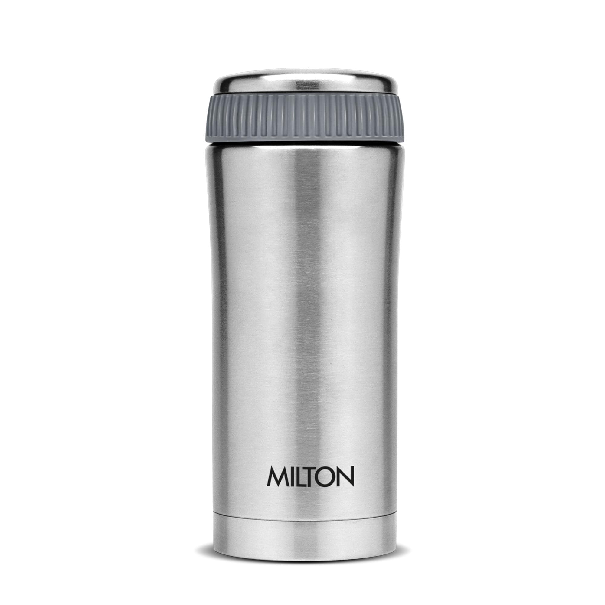 Optima 350 Thermosteel Hot and Cold Flask, 340 ml, Silver | ISI Certified | Vacuum Insulated | Rust Proof | Leak Proof | Tea | Coffee | Juice