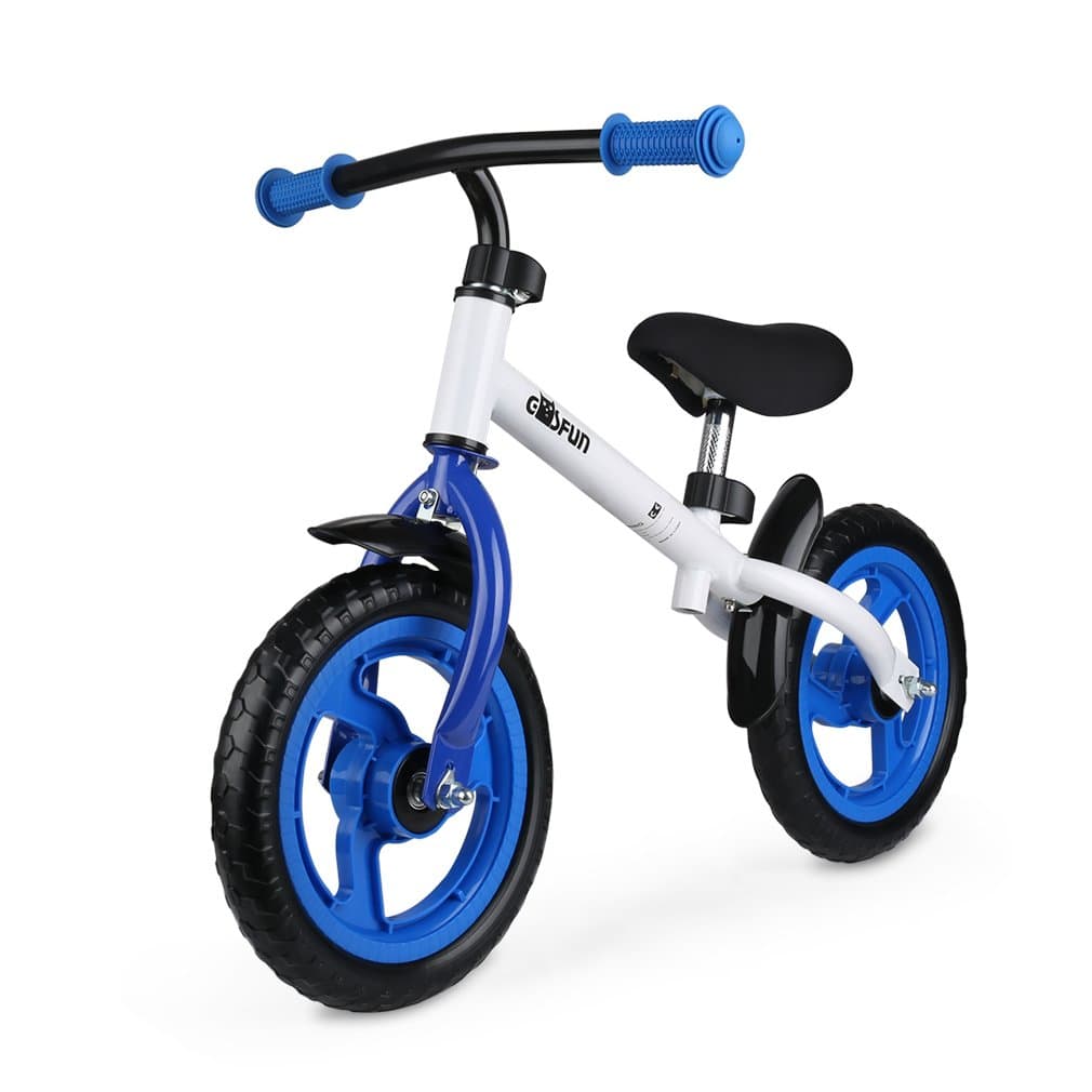 GOSFUN Balance Bike, Adjustable Handlebar and Seat, for Boys and Girls, Blue