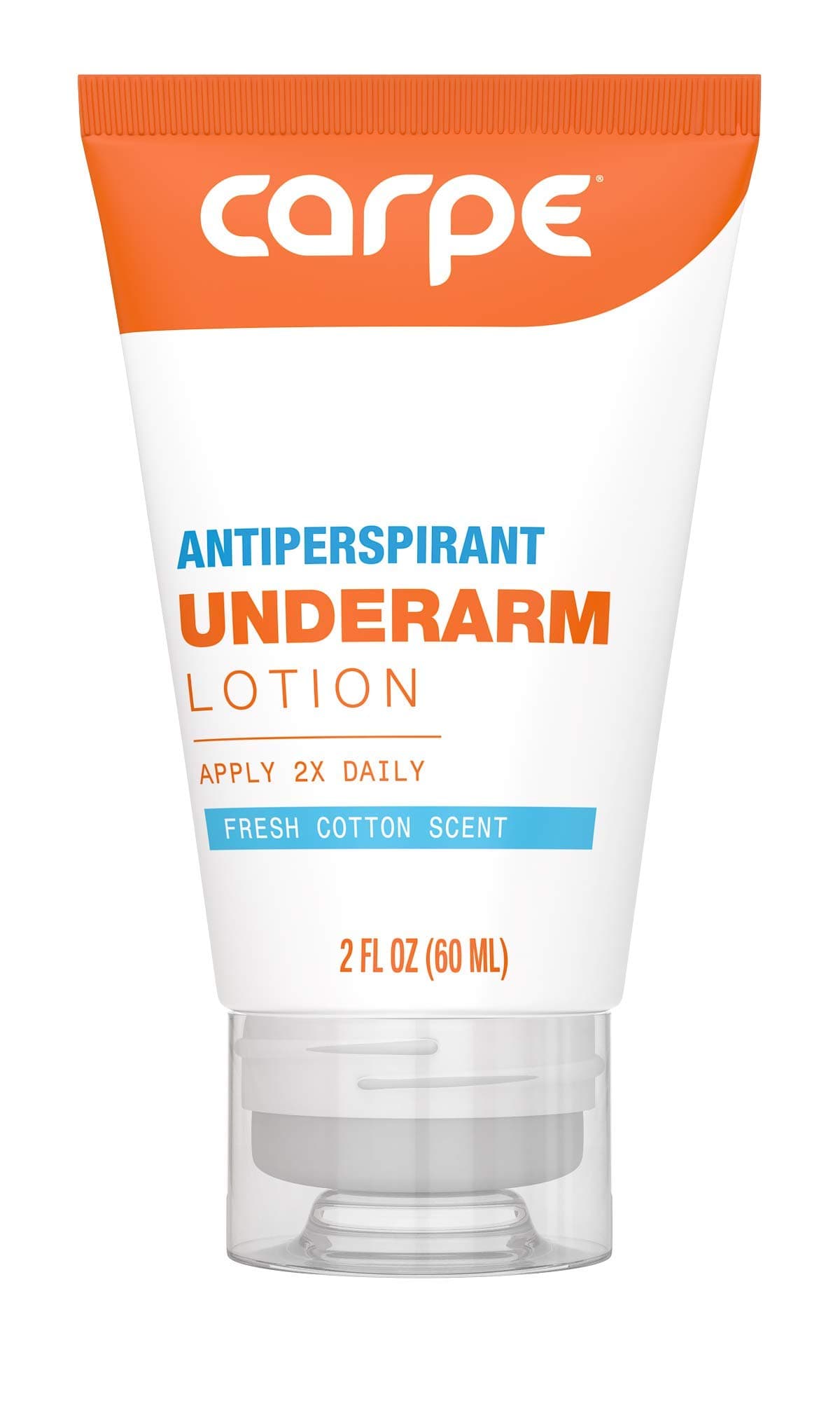 Carpe Underarm Antiperspirant and Deodorant TUBE, Clinical strength in EASY-TO-APPLY TUBE. Manage excessive underarm sweat and stay fresh and dry all day long (Fresh Cotton Scent)