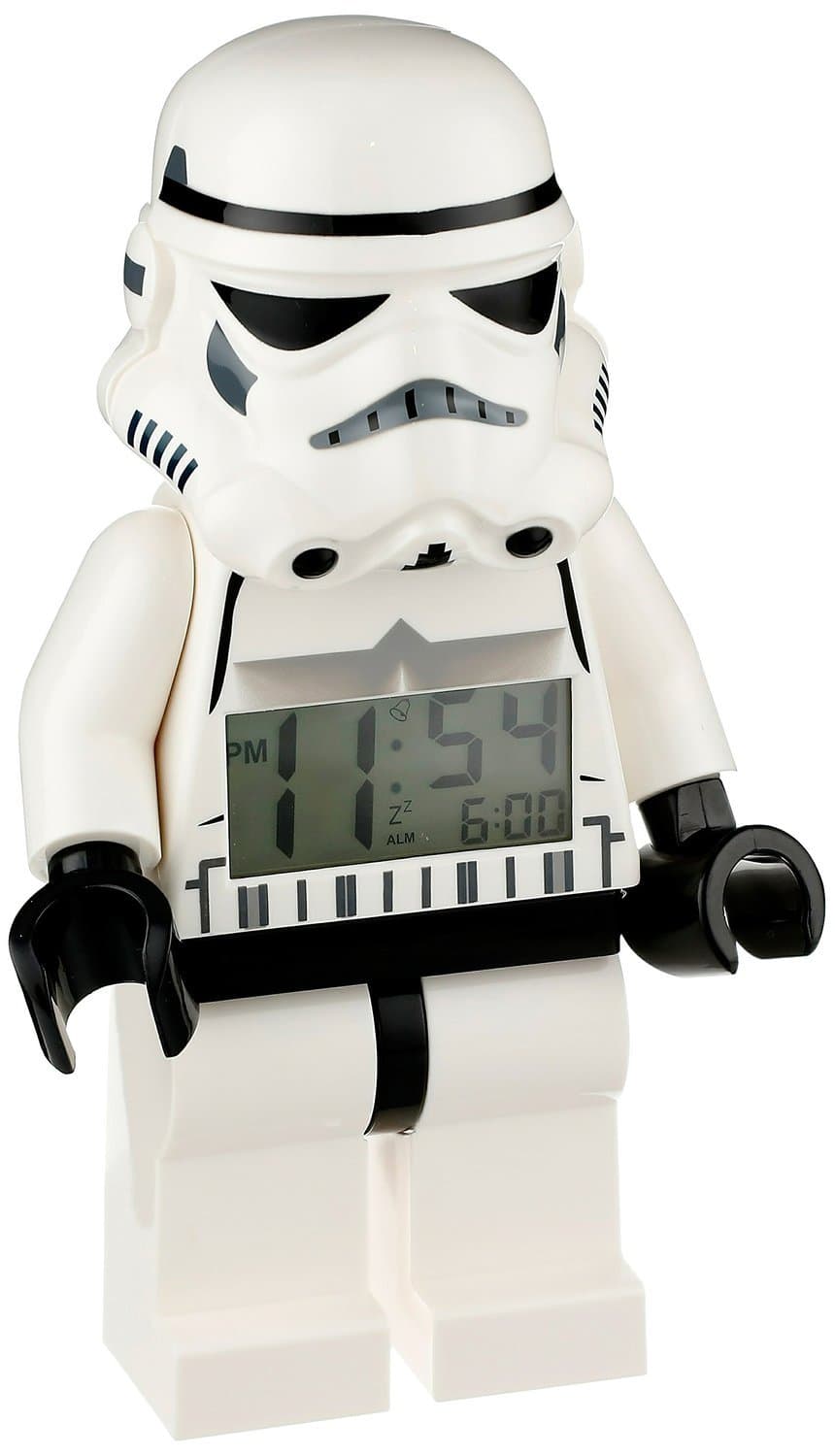 LEGO Kids Minifigure Light Up Alarm, White, Stormtrooper Clock