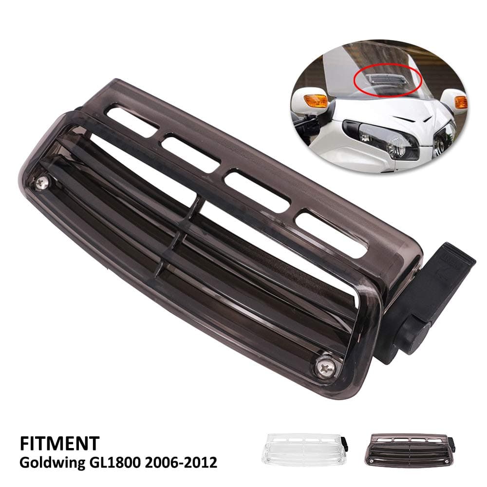 Motorcycle Windshield Windscreen Air Vent For Goldwing GL1800 2006-2012 - Smoke