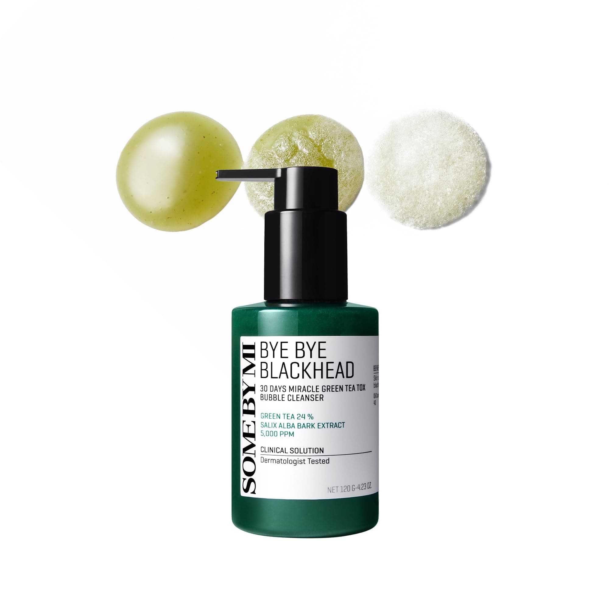 SOME BY MI Bye Bye Bye Blackhead 30 Days Miracle Bubble Cleanser 4.2 oz (120 g) / Pore Darkening Absorption, Dirt, Cleaning, Intensive Care