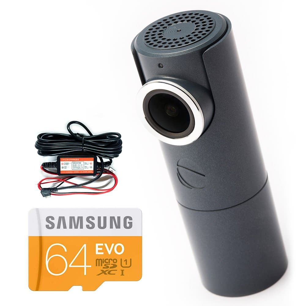 Goluk T3 in Stone Grey car Dash cam + Hard Wire Kit + 64Gb SD Card Super Bundle