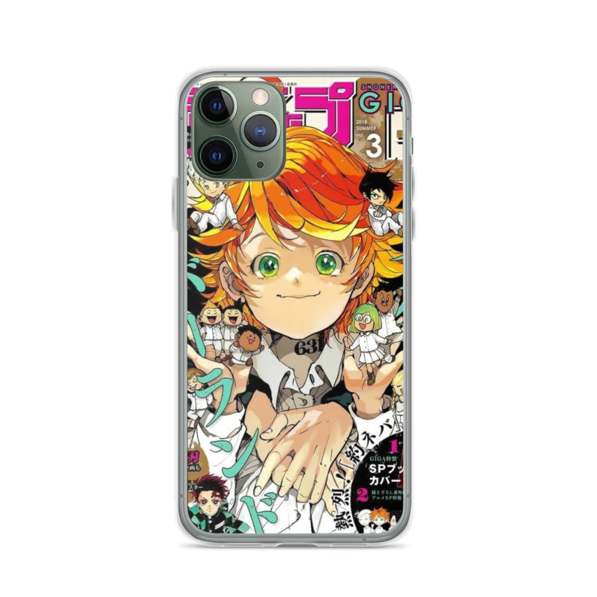 Generic The Promised Neverland Phone Case Compatible with iPhone 12 11 X Xs Xr 8 7 6 6s Plus Mini Pro Max Samsung Galaxy Note S9 S10 S20 Ultra Plus, Transparent