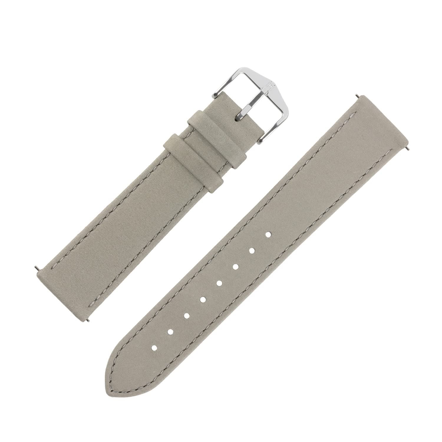 Osiris 20mm Long Grey Leather Watch Strap 03433030-2-20