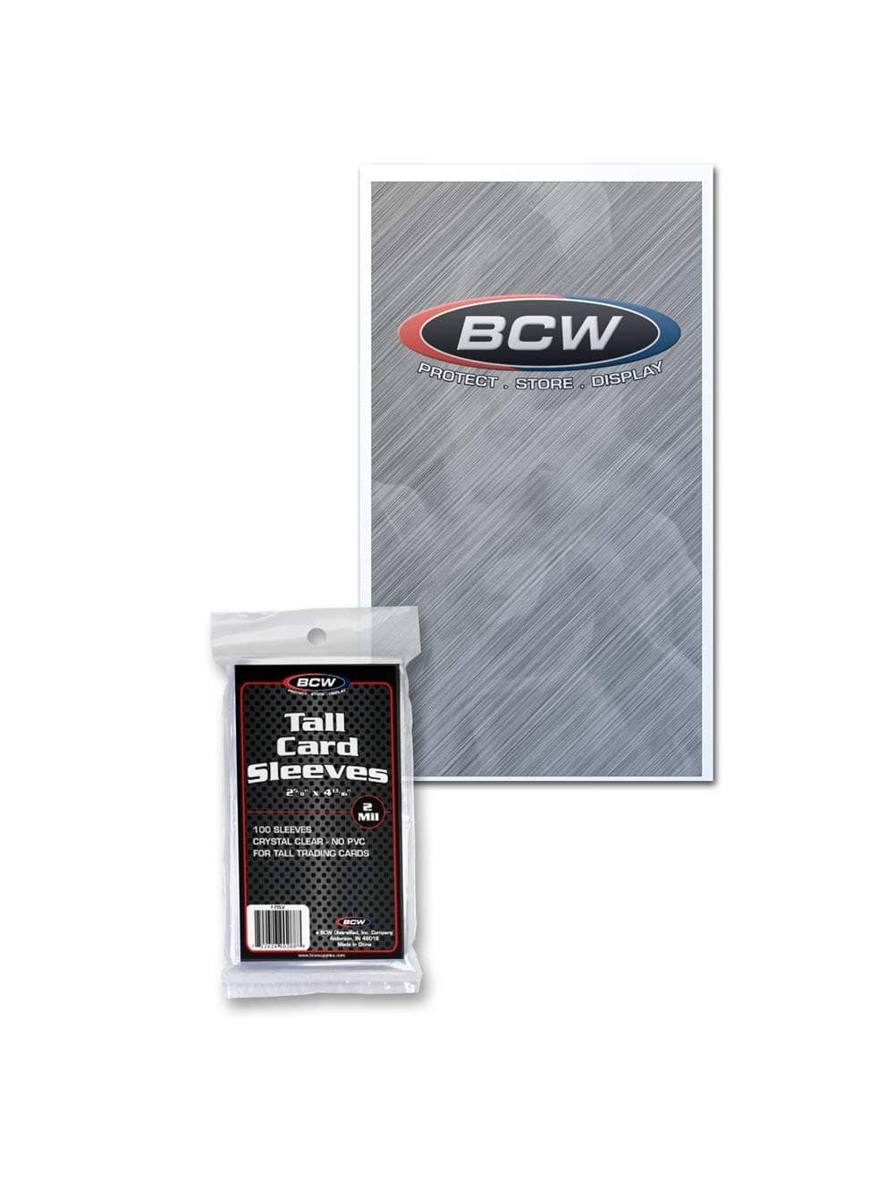 Tall Trading Card Sleeves - Pack of 100 | Crystal Clear Polypropylene Protective Sleeves | Acid-Free & Archival Quality | Perfect for Basketball, Football, Widevision Collectible Cards