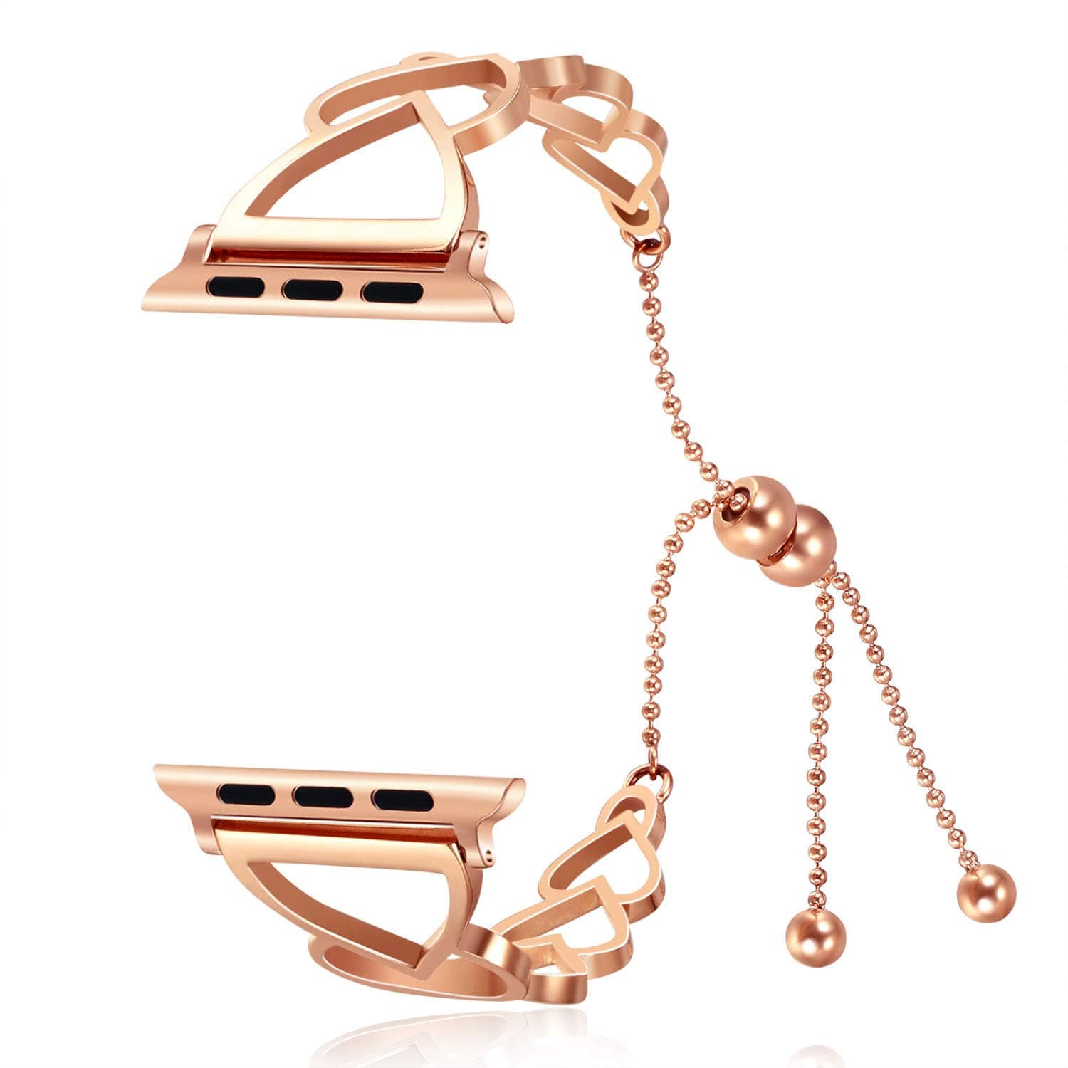 MeganStore Bracelet Compatible for A-p-p-l-e Watch Band 38mm 40mm, Stainless Steel Bracelet Replacement Wristband Strap for iWatch Series 4(40mm), Series 3, 2, 1(38mm)