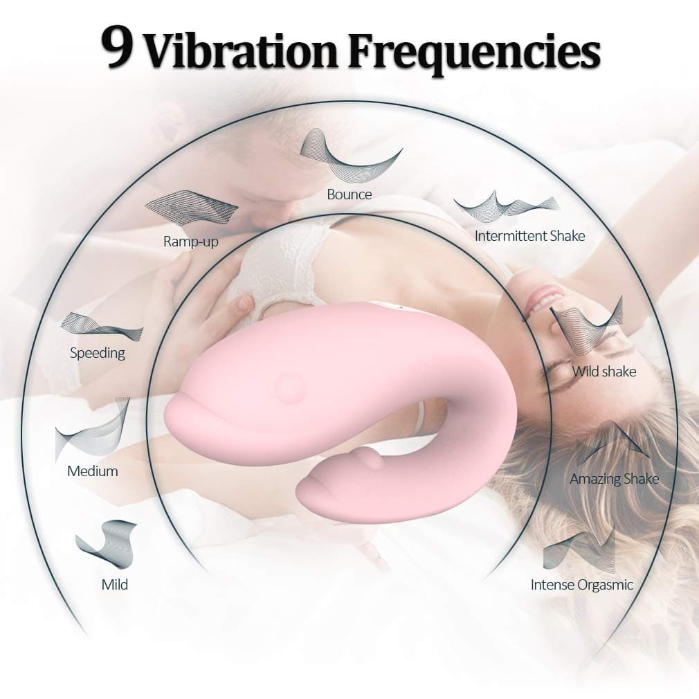 Wireless Remote U Shape Couple Love Stimulation Vibrating Toy with Strong Patterns Handsfree USB Waterproof Wand for Sore Back Foot Neck Leg