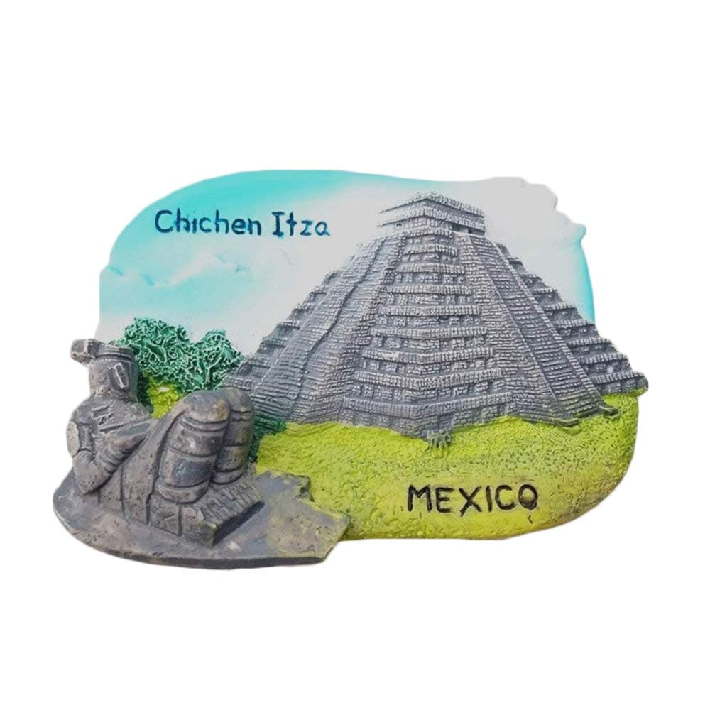 3D Chichen Itza Mexico Souvenir Fridge Magnet,Home & Kitchen Decoration polyresin Craft,Mexico Refrigerator Magnet