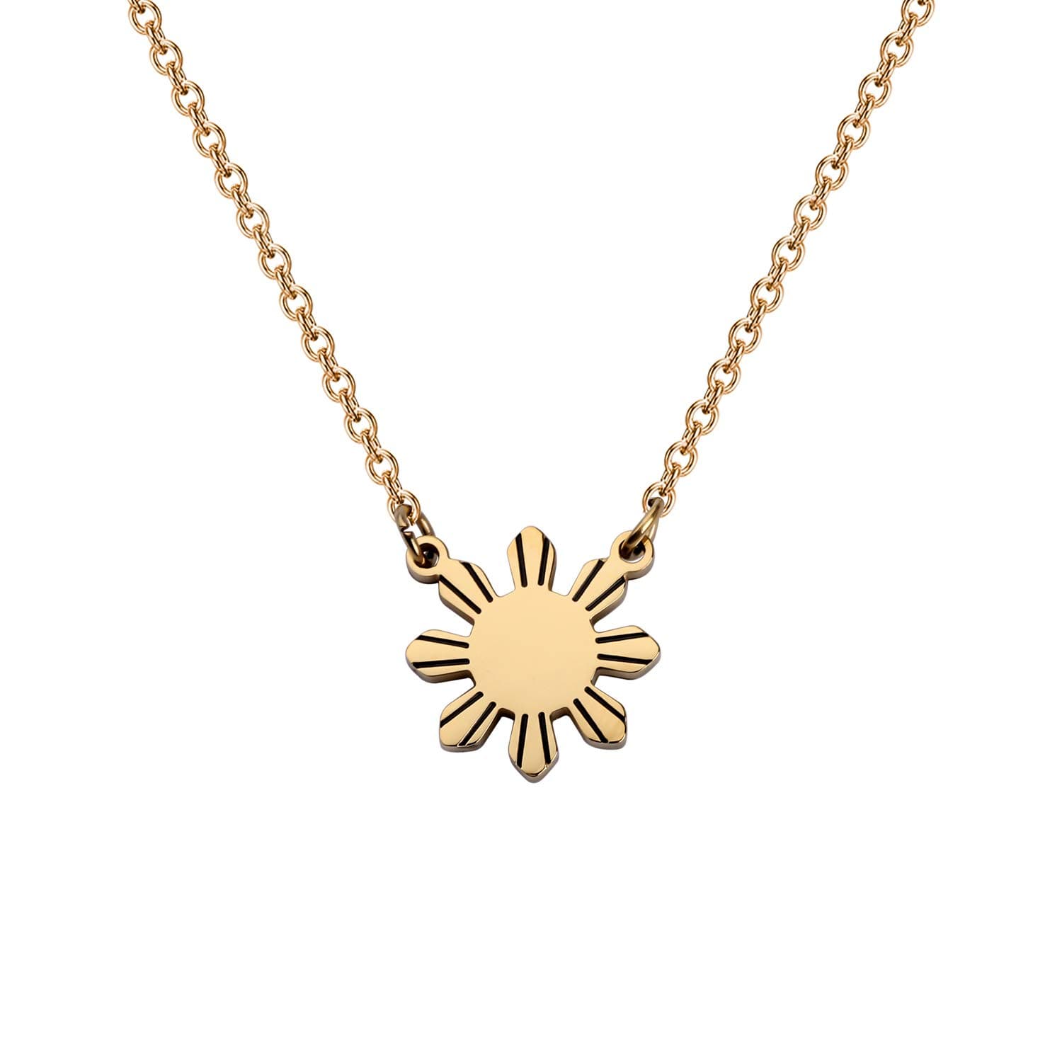 MYOSPARK Philippines Sun Necklace Philippines Star Necklace Philippine Pride Necklace Philippines Jewelry Gift for Filipino
