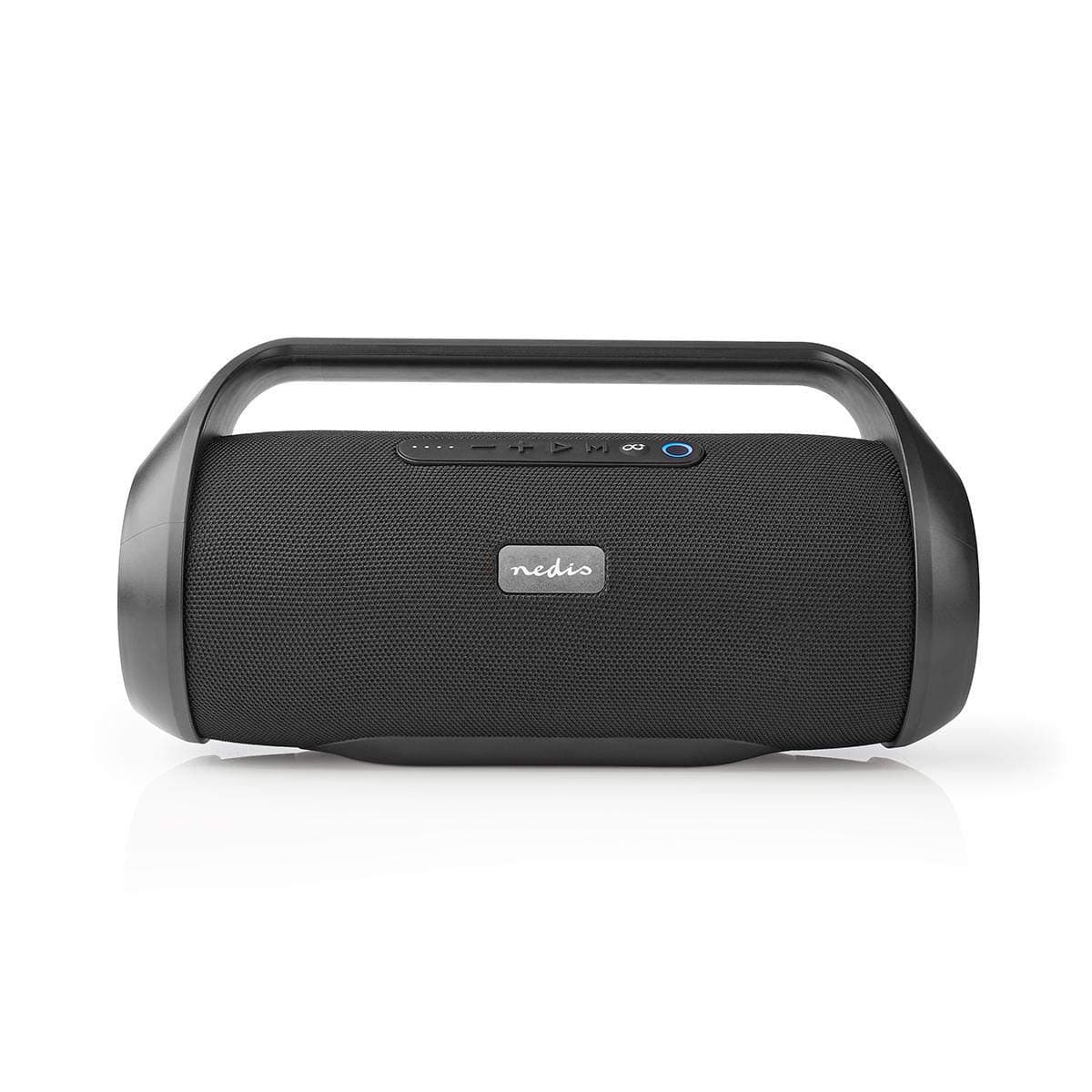 NEDIS Party Boombox 90W, TWS, Bluetooth, MicroSD, AUX, USB 6H Playtime, Carrying Strap, IPX5, Black, SPBB320BK