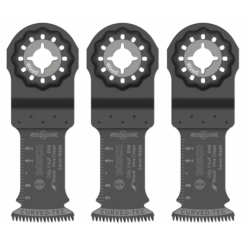1-1/4 in. OSL114JF-3 Starlock Oscillating Multi-Tool Bi-Metal Blade 3-Pack - Professional Swiss-Made Precision, 3D Interface Design, Universal Tool Compatibility for Clean Cuts in Hard Wood