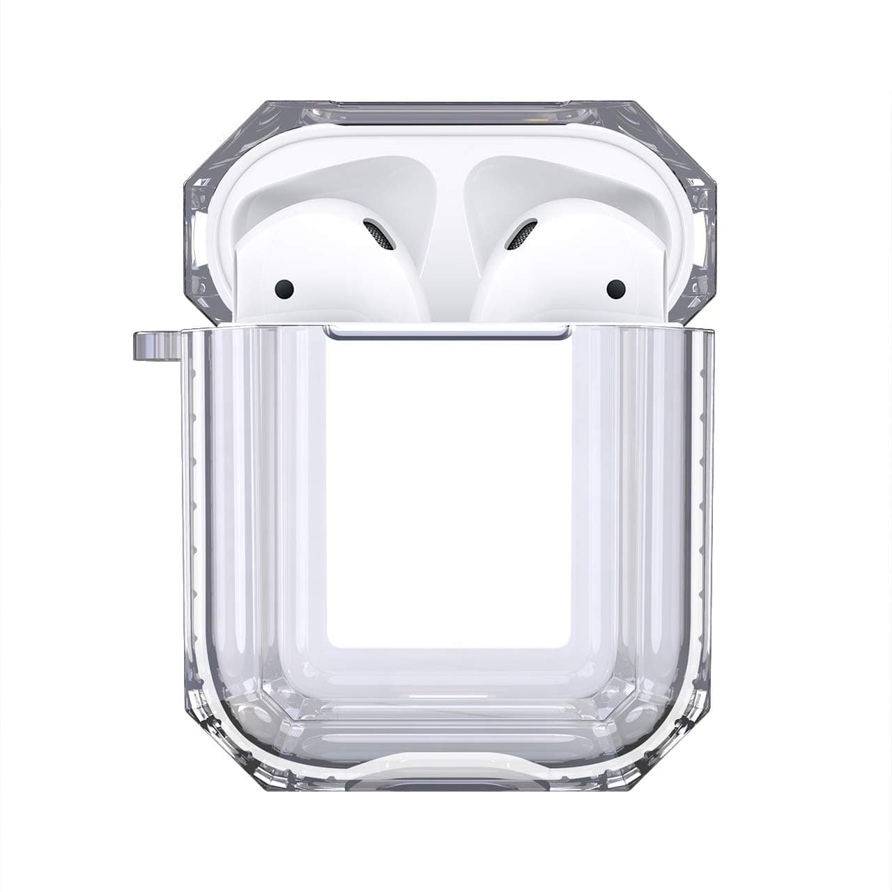Clear Airpods Case Protective Cover for Airpods 2 Airpods 1, Airpods Accessories (For Charging Case, Clear/White)