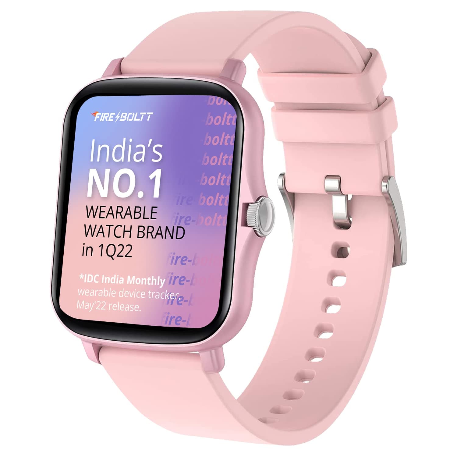 Beast Spo2 1.69” Industry’S Largest Display Size Full Touch Smart Watch With Blood Oxygen Monitoring, Heart Rate Monitor, Multiple Watch Faces & Long Battery Life (Pink)