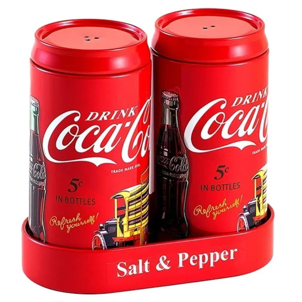 The Tin Box Company Coke Tin Salt and Pepper Set, Coke 2023