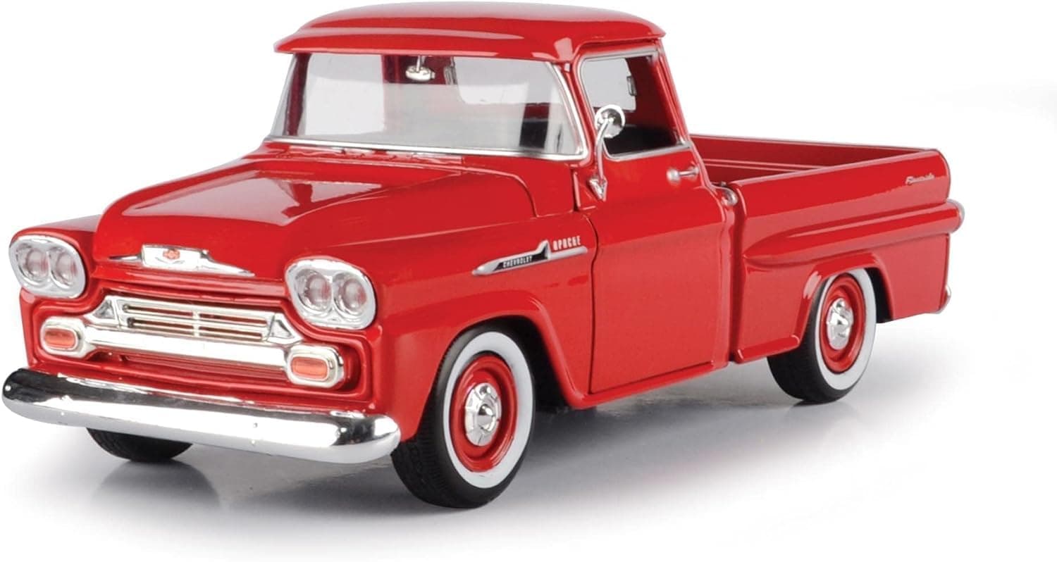 Motor Max 1:24 W/B American Classics 1958 Chevrolet Apache Fleet Side Pickup Diecast Truck