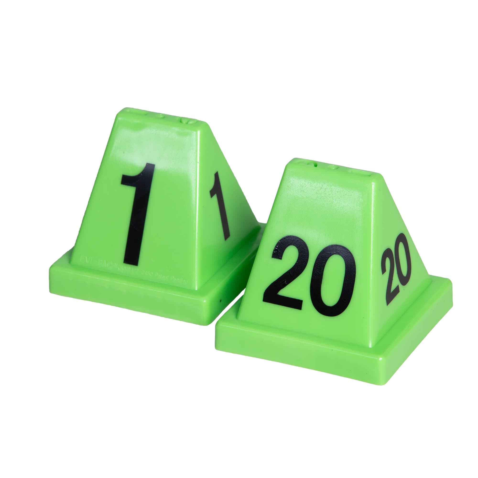 Crime Scene Evidence Marker Versa Cones, Numbers 1-20, Green