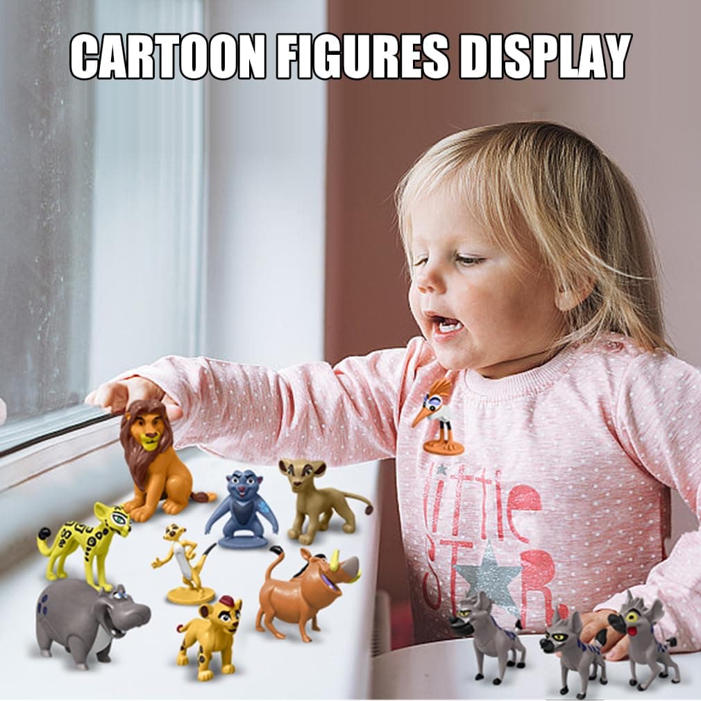 Action Figures Toys, Mini Figurines Toy Set, 12 Pcs Collectible Animal Figure Characters Playset for Kids on Birthday Christmas Easter, Perfect Decorations for Cake Cupcake Topper Desktop