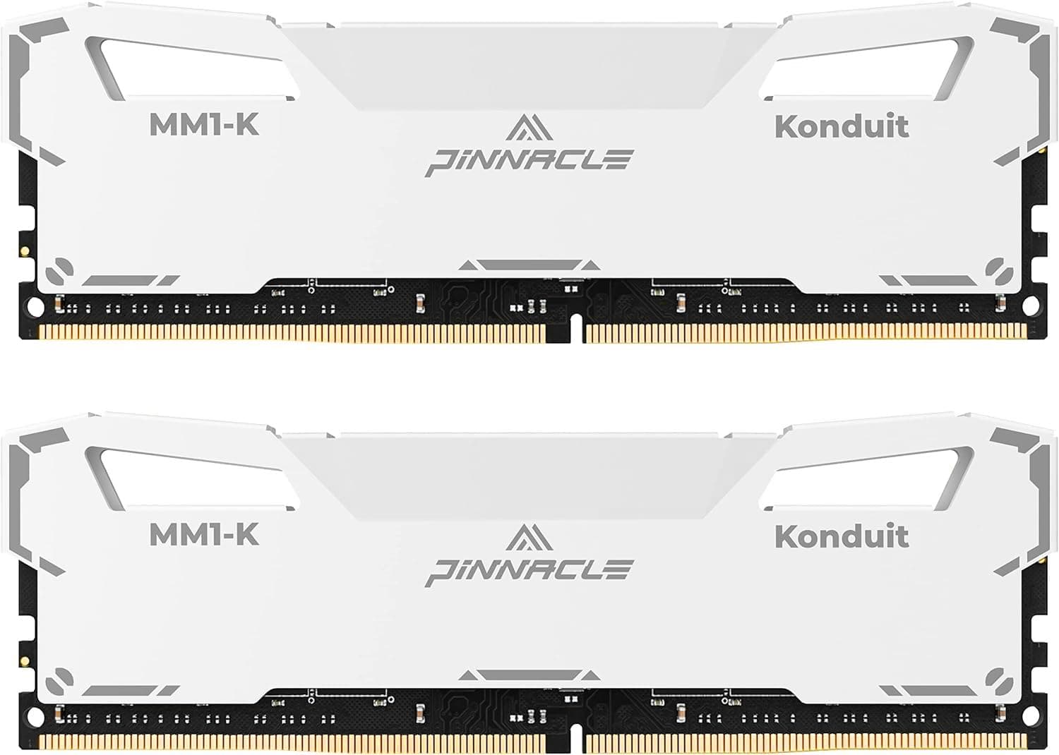 Timetec 16GB KIT(2x8GB) Pinnacle Konduit DDR4 3200MHz PC4-25600 CL16-18-18-38 XMP2.0 Overclocking 1.35V Compatible for AMD and Intel Desktop Gaming PC Memory Module RAM - White