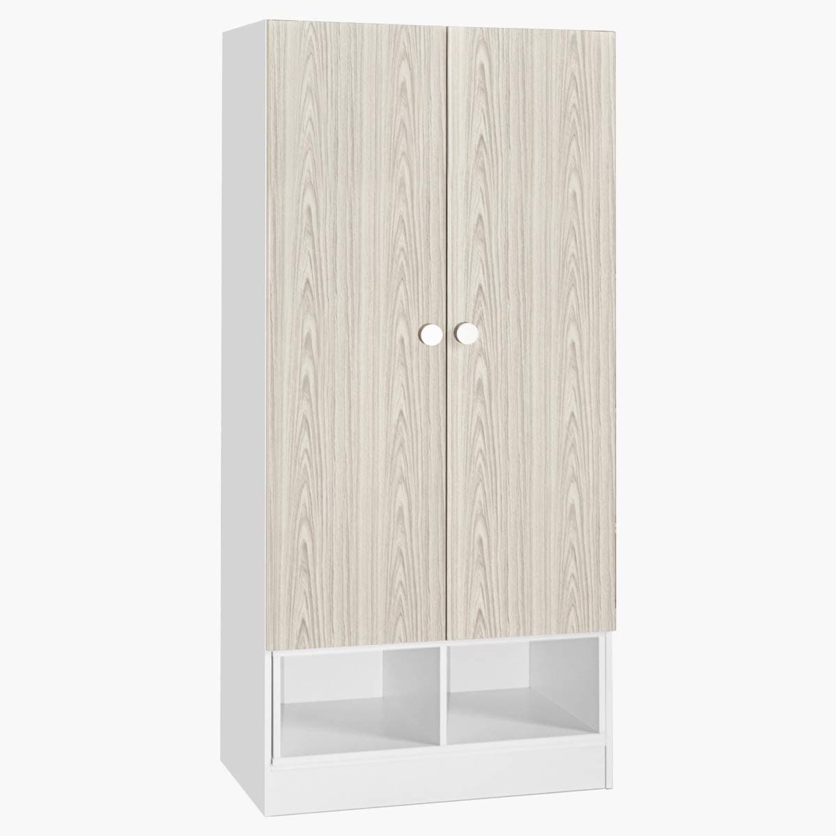 HOMEBOX Vanilla 2-Door Wardrobe, Oak/White - H80xW40xL180cm