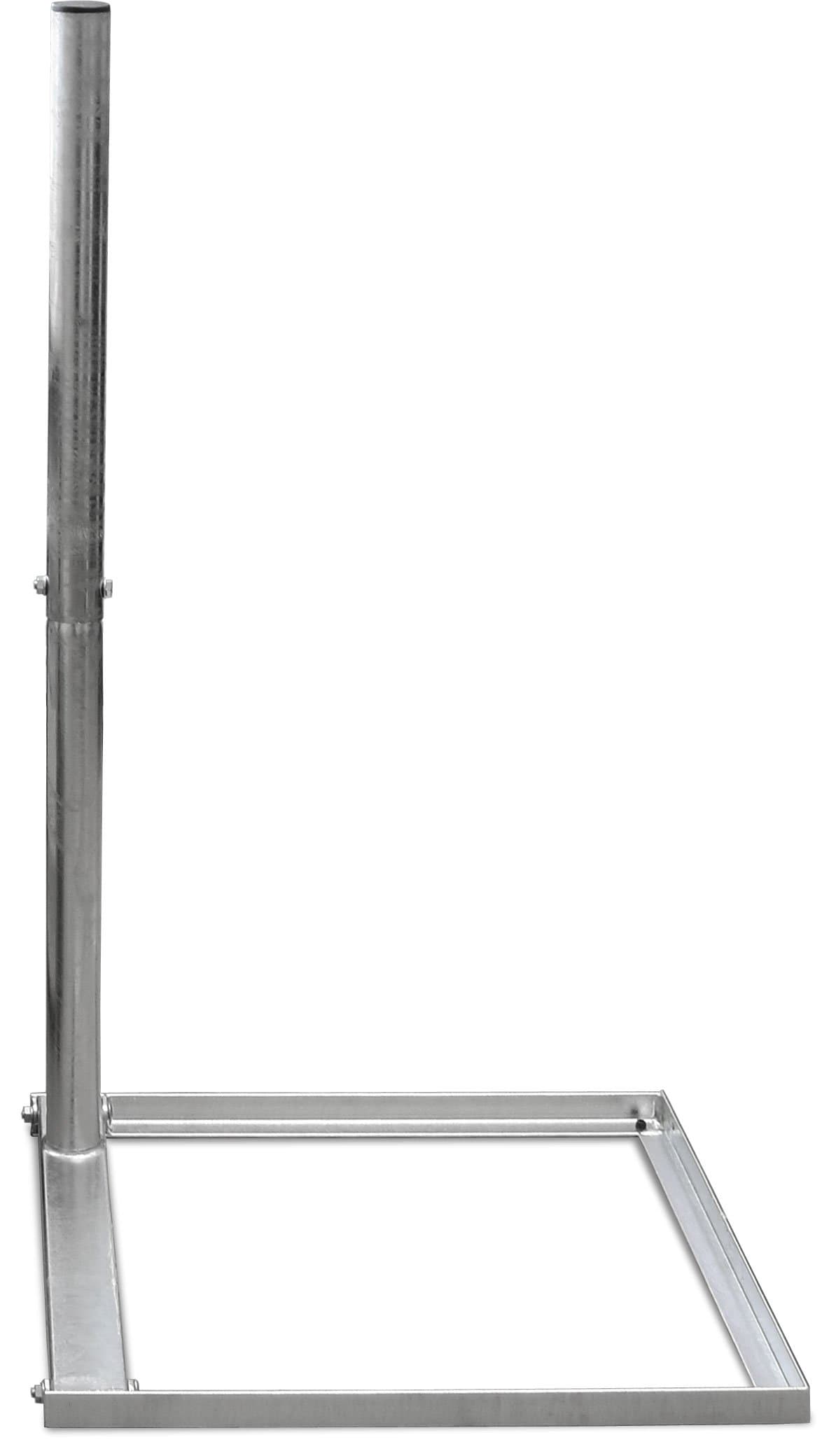 Satix SBAF00300 balcony terrace patio ground stand pole base mount for satellite dish or aerial galvanized steel