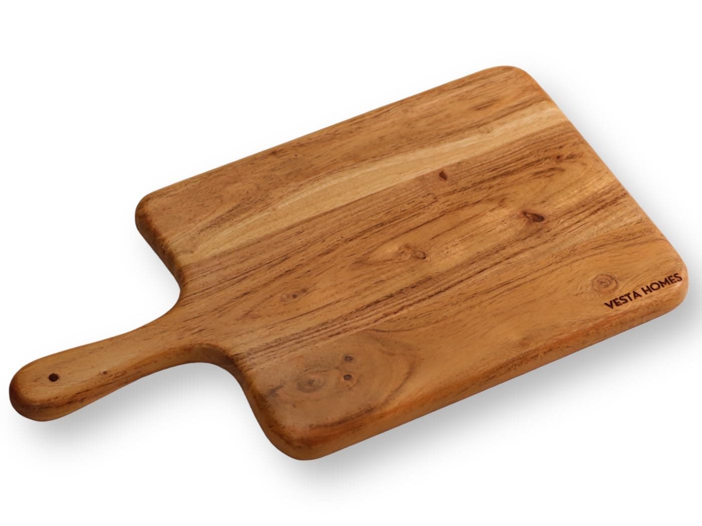 Wooden Chopping Board/Cutting Board/Serving Board, Platter for Vegetables, Fruits & Cheese | Natural Acacia Wood | 42 x 23 x 1.5 cm | Handcrafted in India