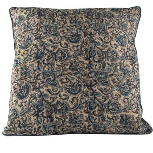 Decorative Indian Hand Print Cotton Throw Pillow Cover - 18x18 - Nalgonda Print - Home Decor - Accent Pillows - Throw Pillow for Couch