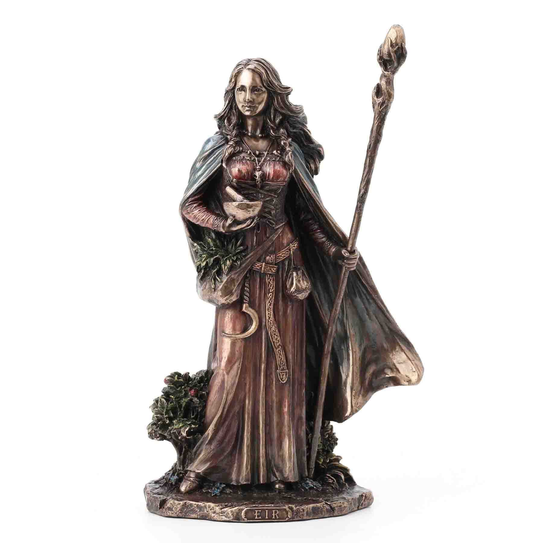 Veronese Design 9 1/2" Eir The Valkyrie of Protection Resin Statue Cast Bronze Finish
