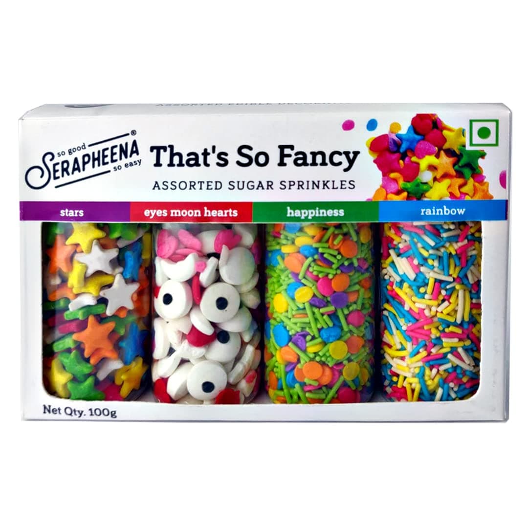 Serapheena Sugar Sprinkles - That's So Fancy, 100g | Cakes and Cupcakes Decoration Kit