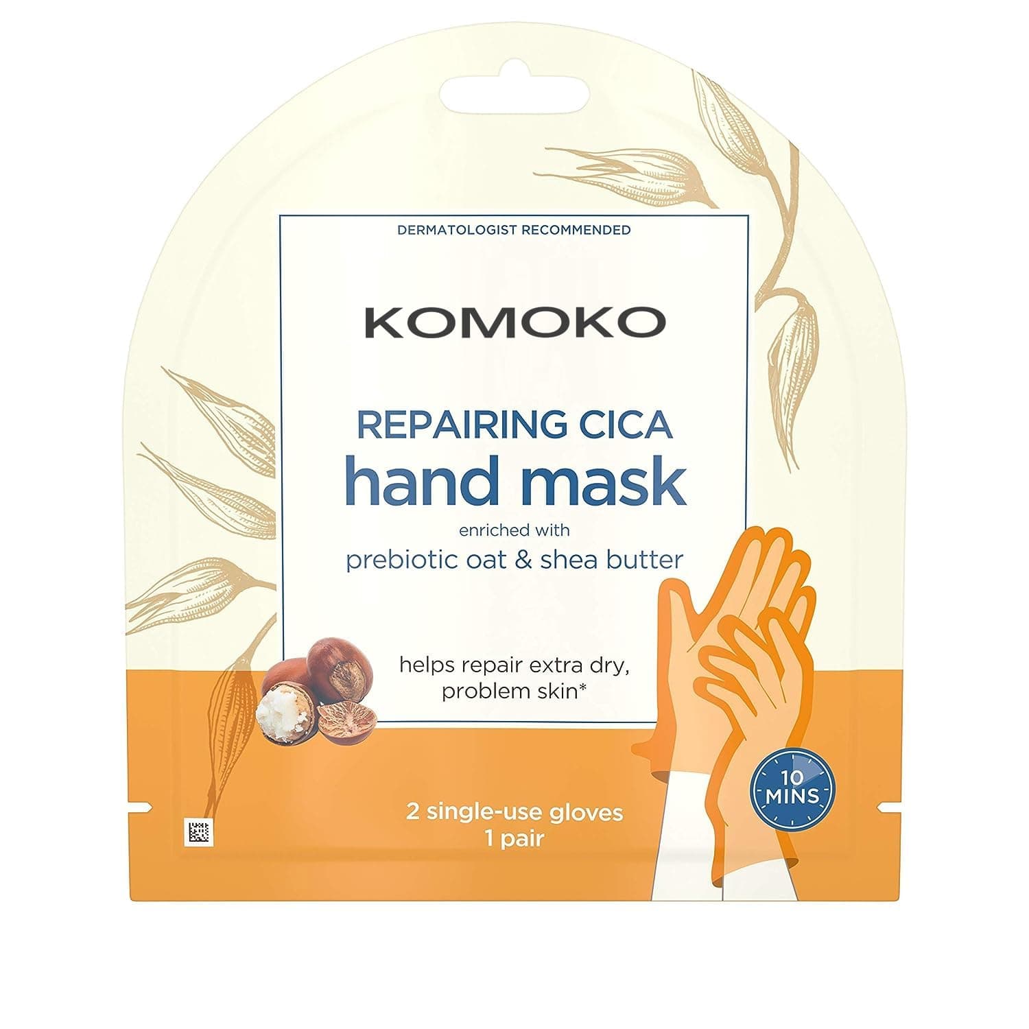 Komoko Spa Hand Mask uses Prebiotic Oat and Shea Butter Mask to Moisturize, Ultra-dry Skin, Disposable Hand Mask and Moisturize Rough Skin for Men and Women