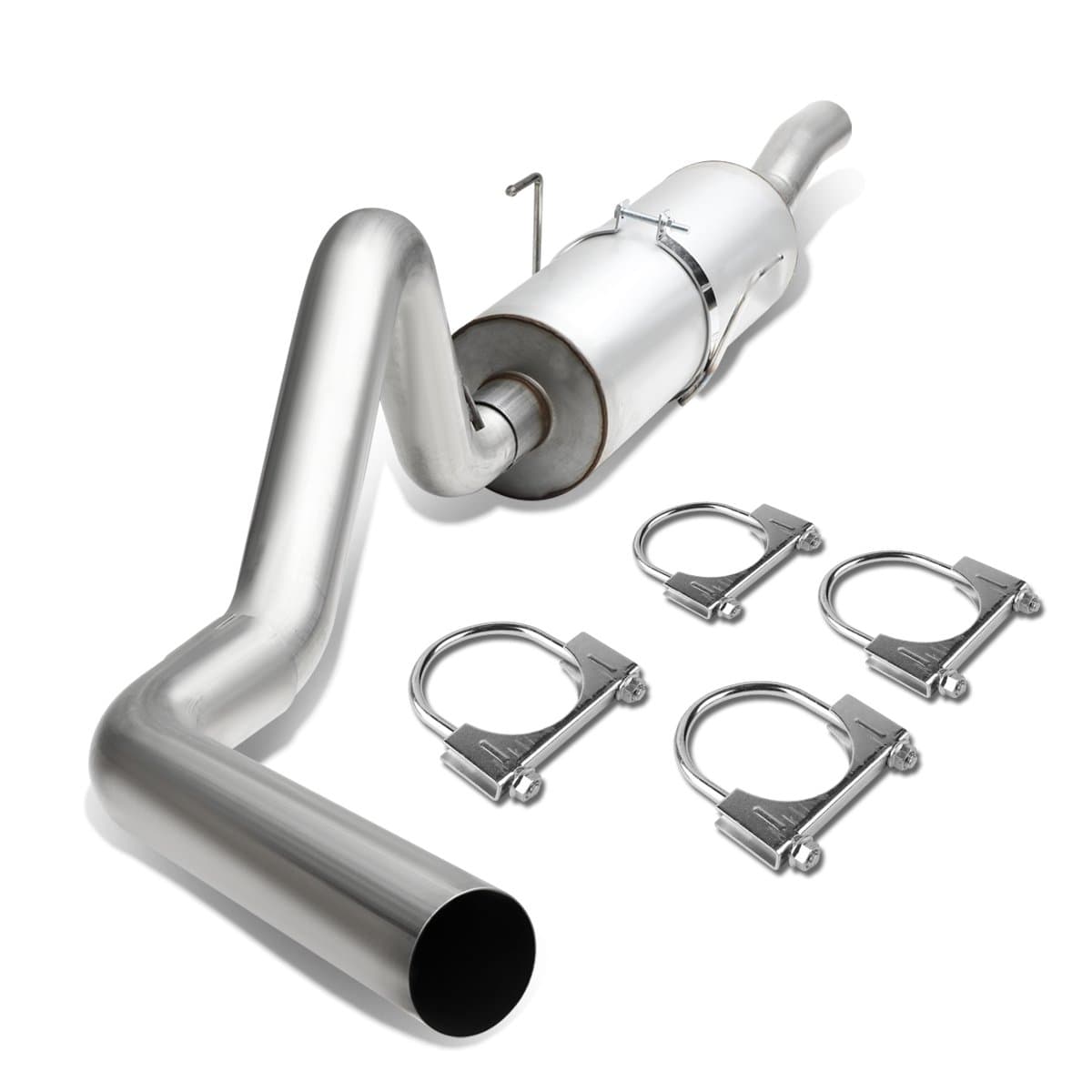 DNA MOTORING CBE-DR04-57L Stainless Steel Axle Back Dual Muffler Exhaust System [Compatible with 04-05 Dodge Ram 1500 5.7L Quad Cab]