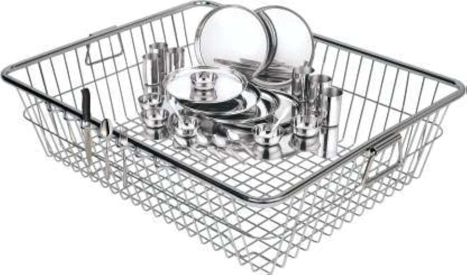 Drainer bartan Basket High Grade Stainless Steel Drainer Basket for Kitchen/ Drying Rack/Bartan Basket || Platform Basket/ Drainer for Kitchen