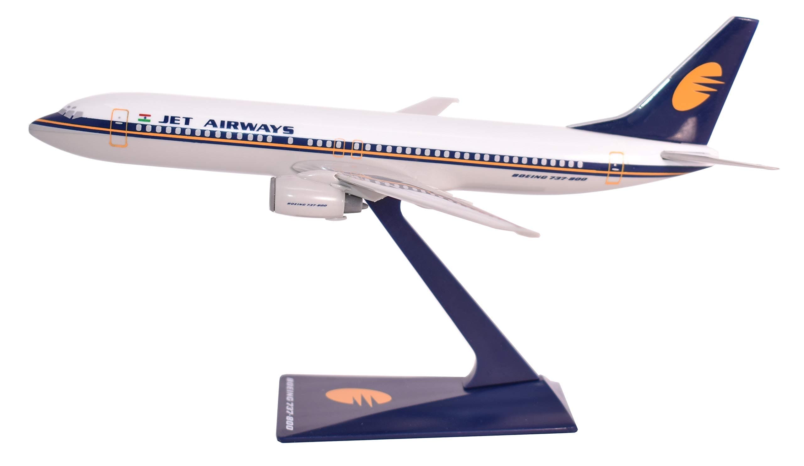 Jet Airways (93-Cur) 737-800 Airplane Miniature Model Plastic Snap-Fit 1:200 Part# ABO-73780H-005