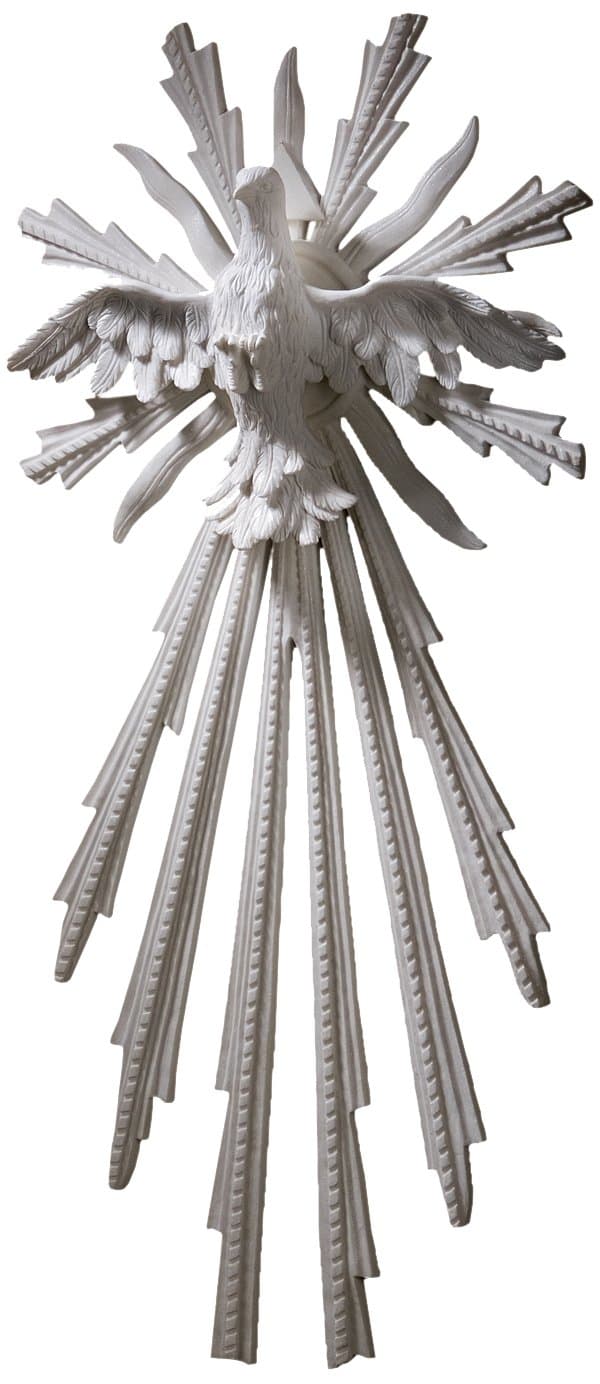 Design Toscano Dove of Peace Bonded Natural Marble Wall,White, 13.50" x 3.00"