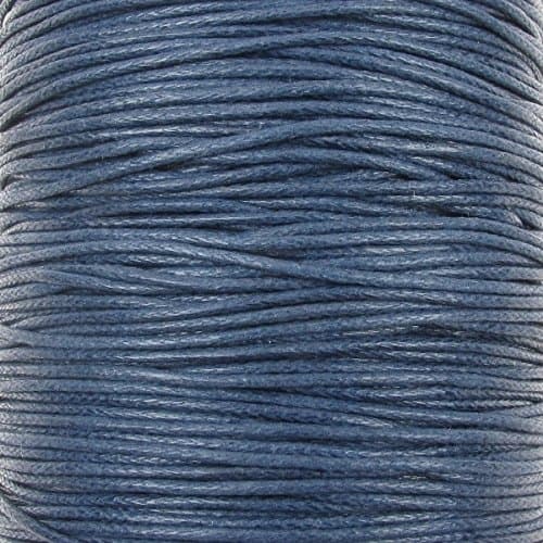 1mm Waxed Cotton Cord Thread Shamballa Macrame Jewellery - Navy Blue - 10 metres