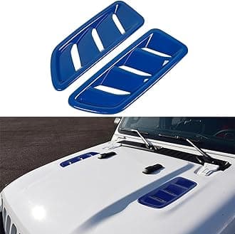 Car Hood Air Vents Trim for Jeep Wrangler JL Rubicon 2018 2019 2020 2021 2022 Hood Scoop, Bonnet Vent Hood Air Grille Intake Cover Exterior Accessories 2PCS