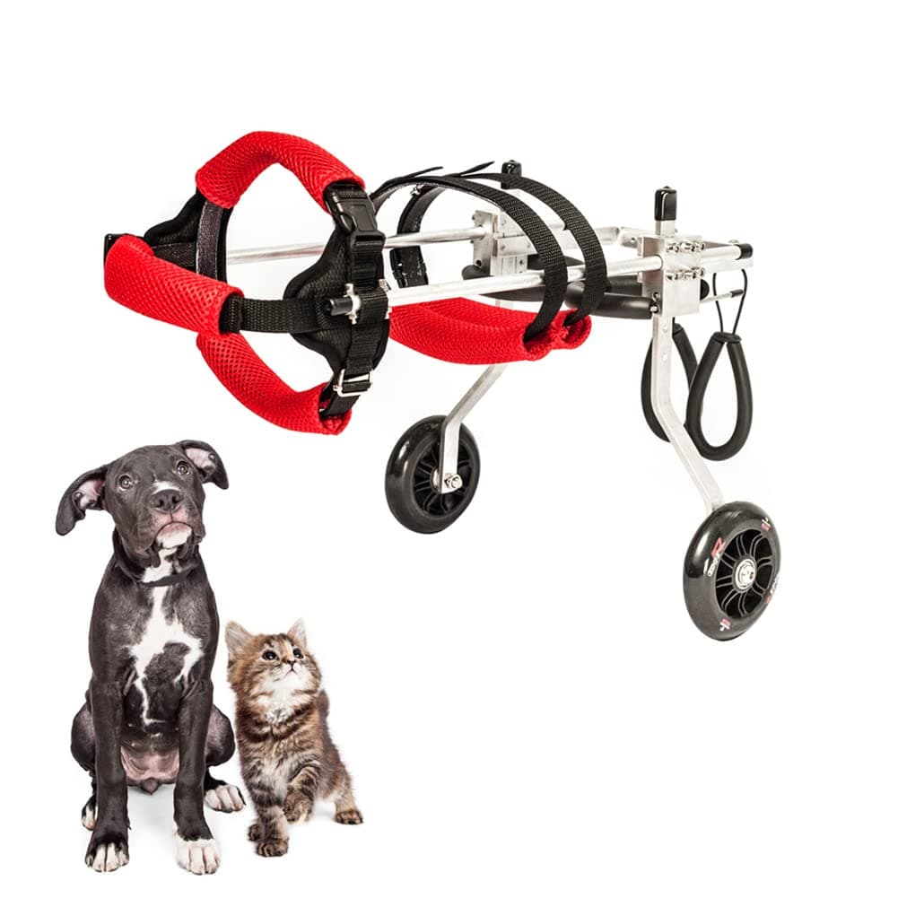 Dog Wheelchair, Adjustable Animal Exercise Wheels,Cart Pet Wheelchair for Handicapped Hind Legs Small Pet/Cat/Dog Walk