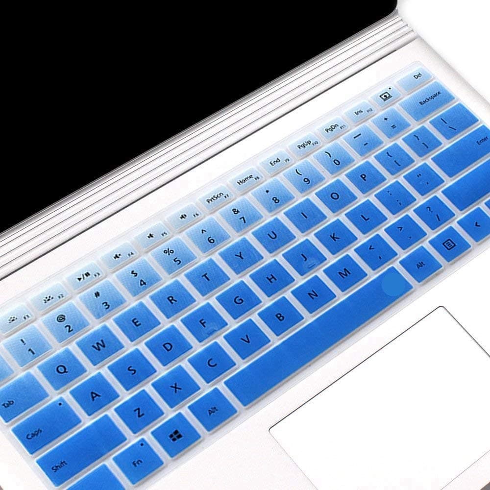 Heycase for Surface Book 2 15 Inch Keyboard Skin Cover,Protector Ultra Thin Silicone Compatible for Microsoft Surface Laptop (2017 Released) & Surface Book 2 15 Inch,Ombre Blue