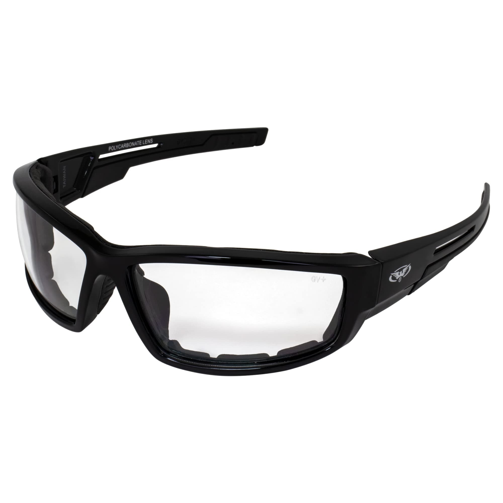 Sly Foam Padded Motorcycle Sunglasses Black Frame