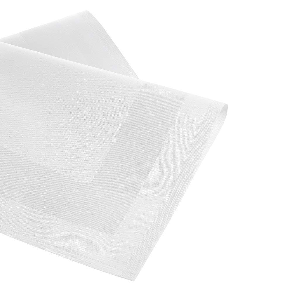 Westlane Linen Cloth Napkins Set of 6 | 56x56 cm | 100% Egyptian Cotton Fabric with Satin Band | Reusable, Hotel-Quality Napkin for Weddings, Parties, and Every Occasion