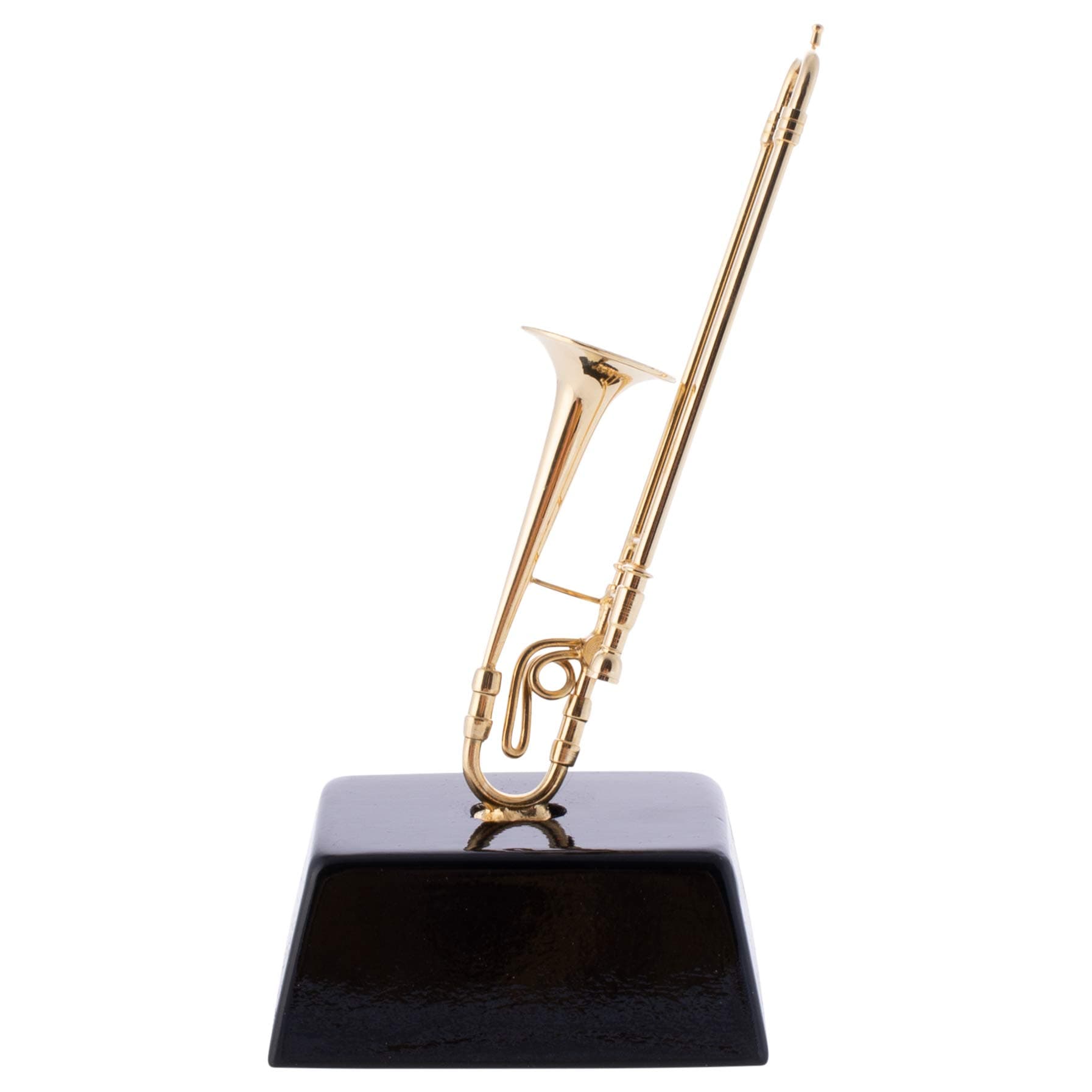 Broadway Gift Minatare Goldtone Trombone 6 inch Decorative Figurine with Base