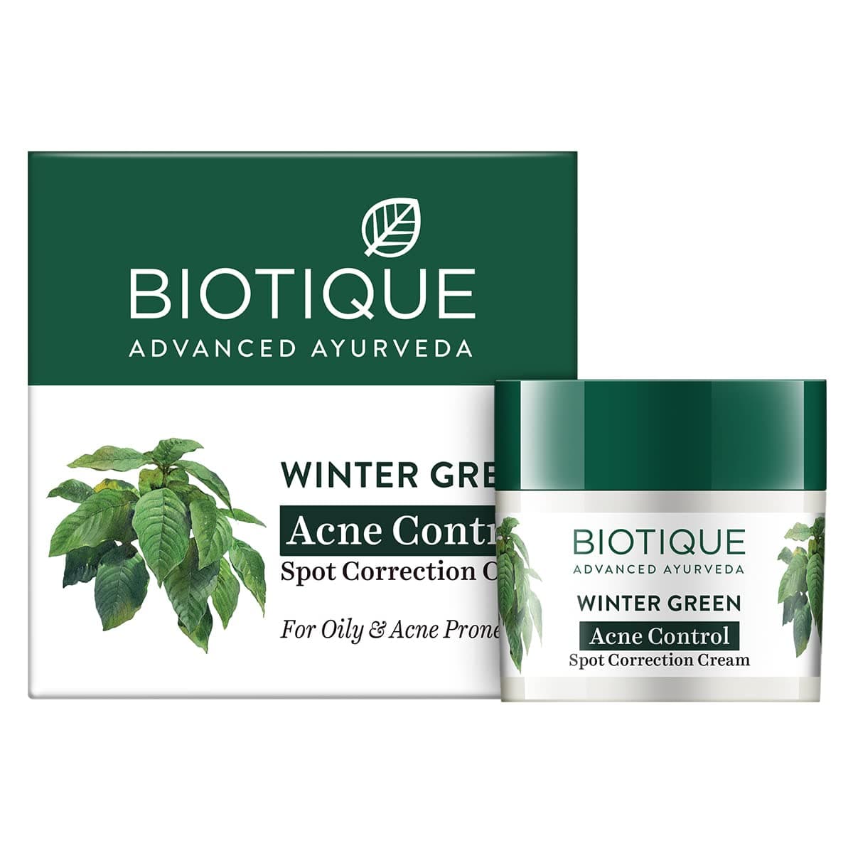 Bio Winter Green Spot Correcting Anti-Acne Cream For Oily and Acne Prone Skin