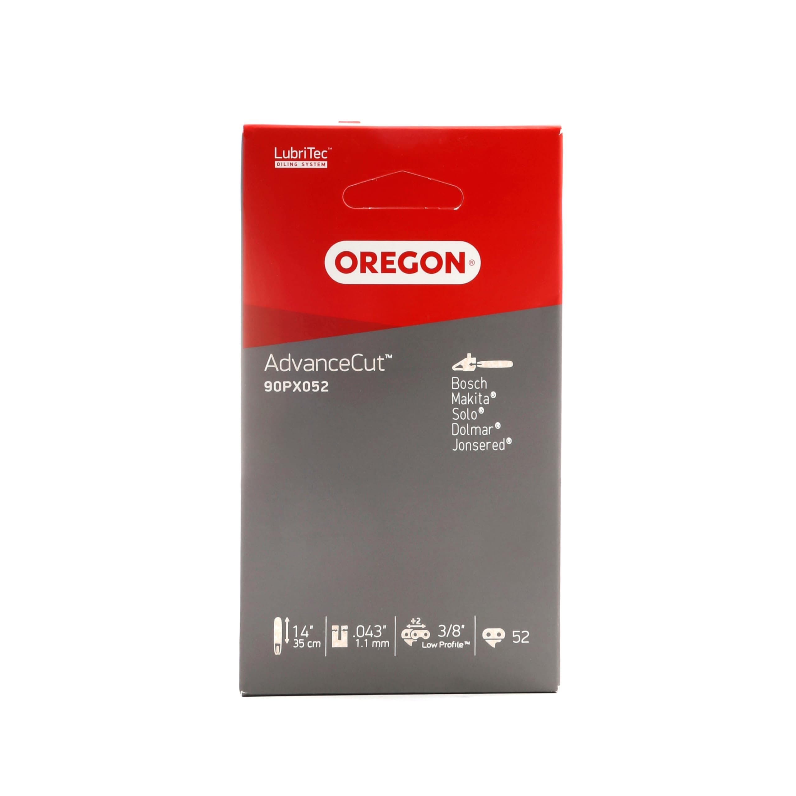 AdvanceCut Chainsaw Chain for 14-Inch (35cm) Bar -52 Drive Links – fits Bosch, Karcher, Husqvarna, Makita and more (90PX052E)